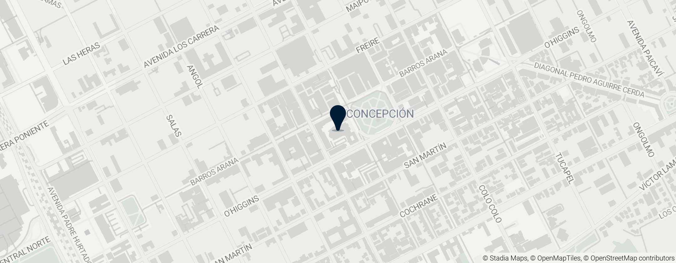 Map of Cathedral of the Most Holy Conception, Chile