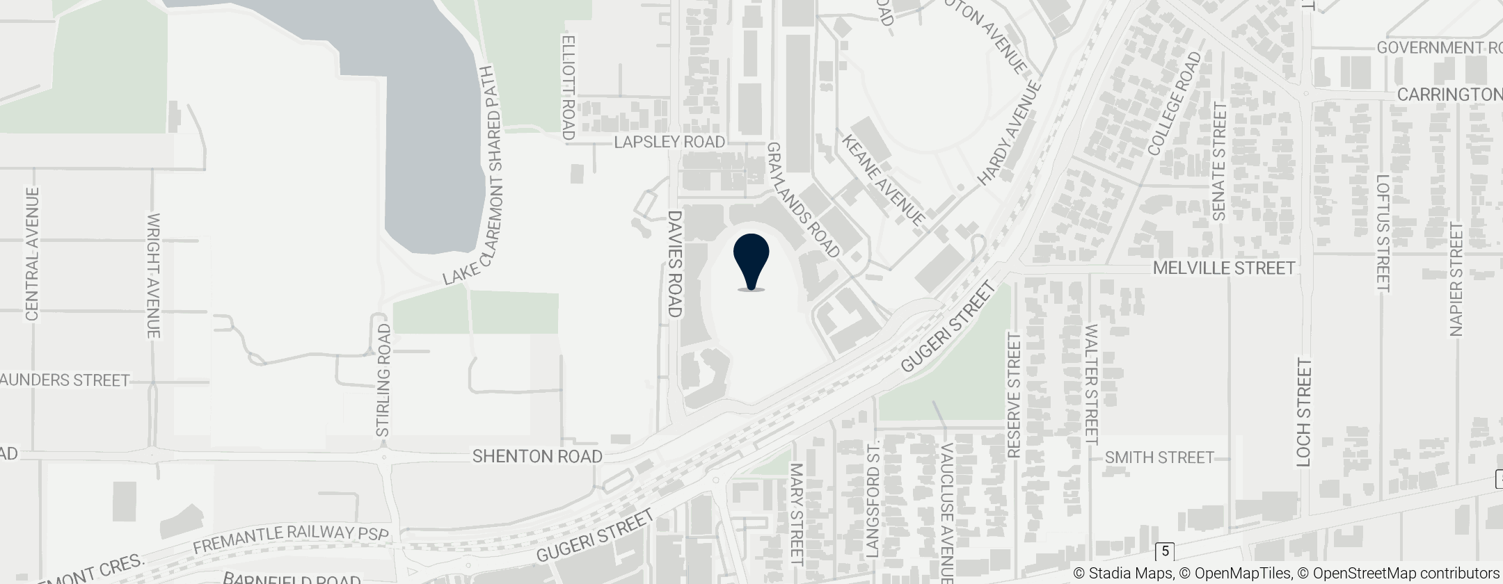 Map of Claremont Football Oval