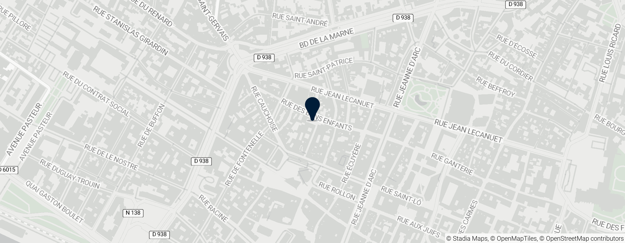 Map of Rouen Synagogue