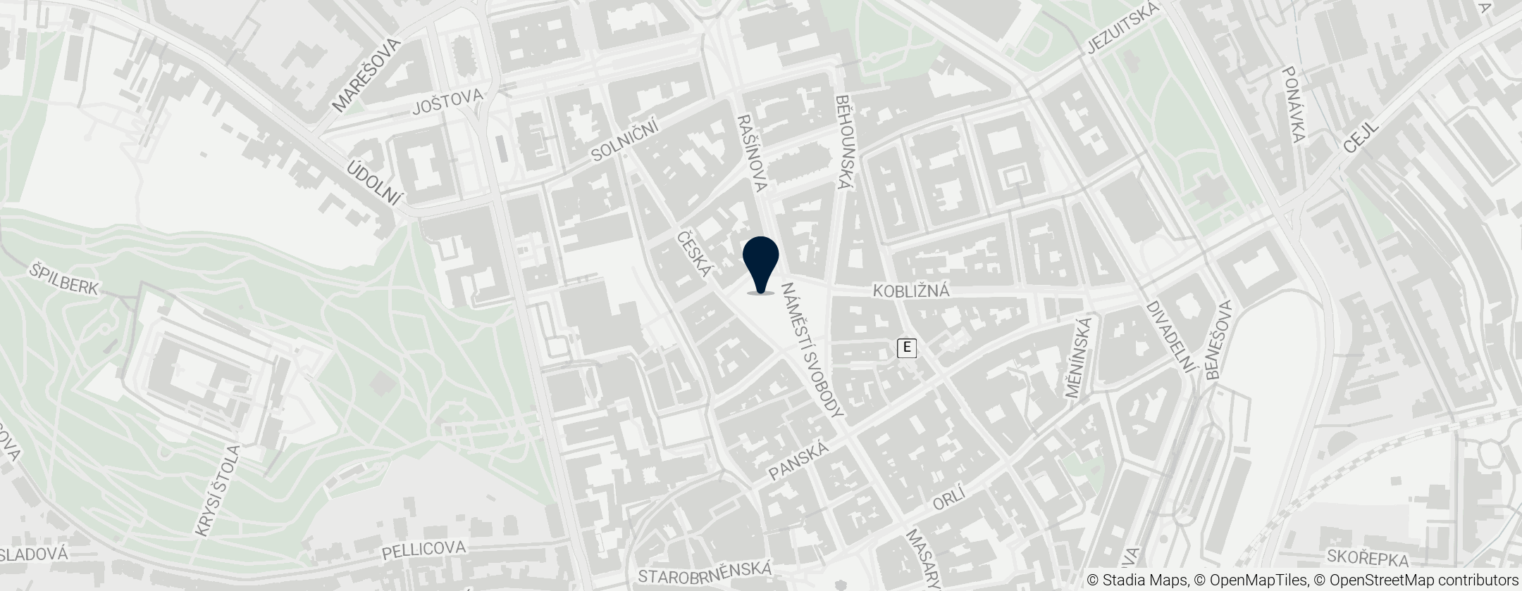 Map of Morový sloup