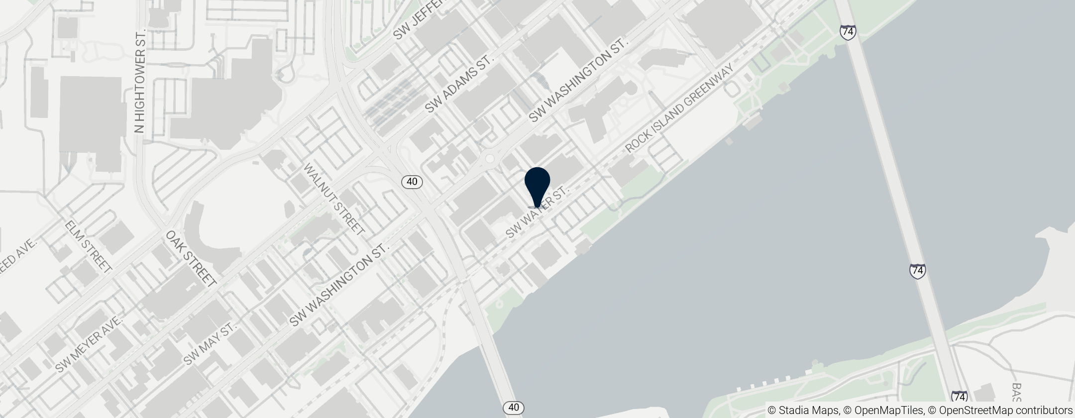 Map of Contemporary Art Center of Peoria