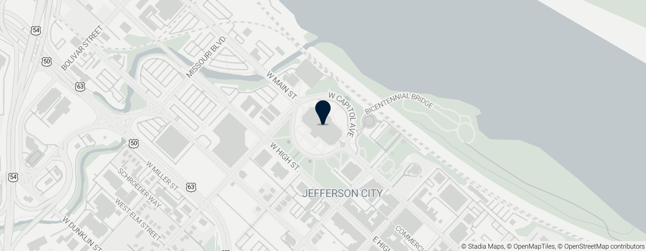 Map of Missouri State Capitol