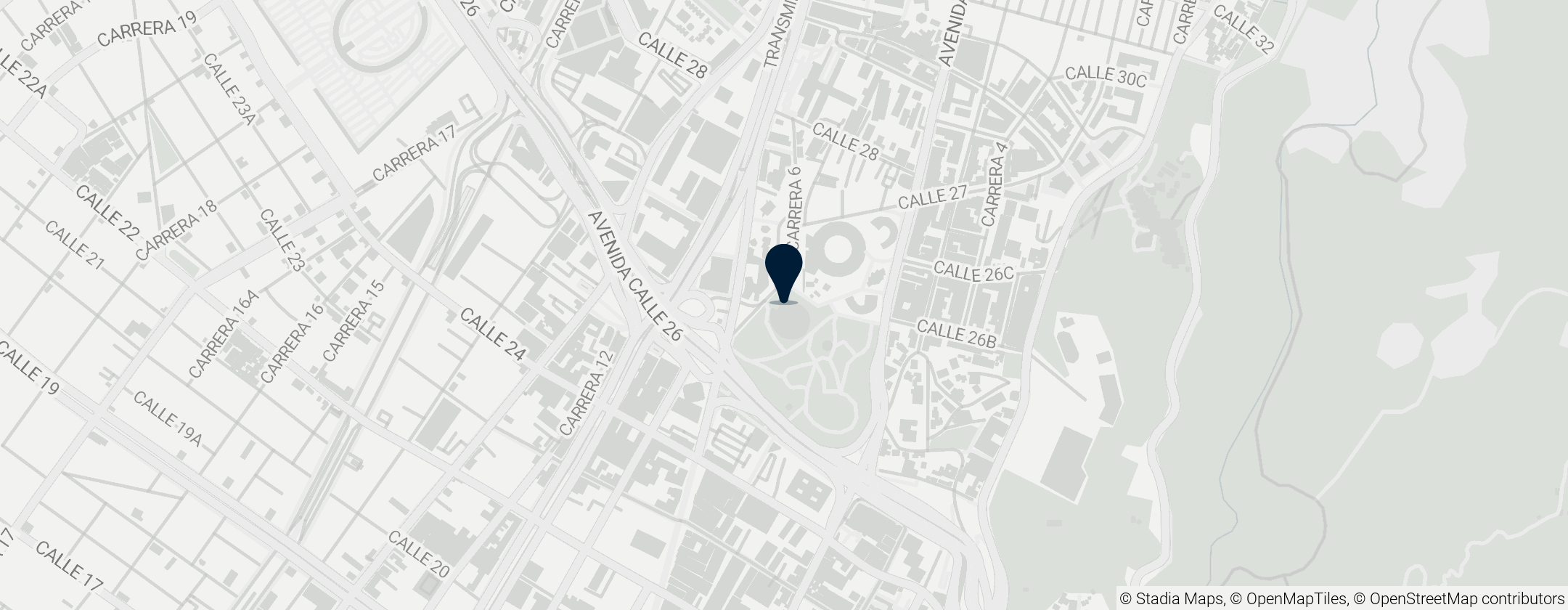 Map of Bogotá Planetarium