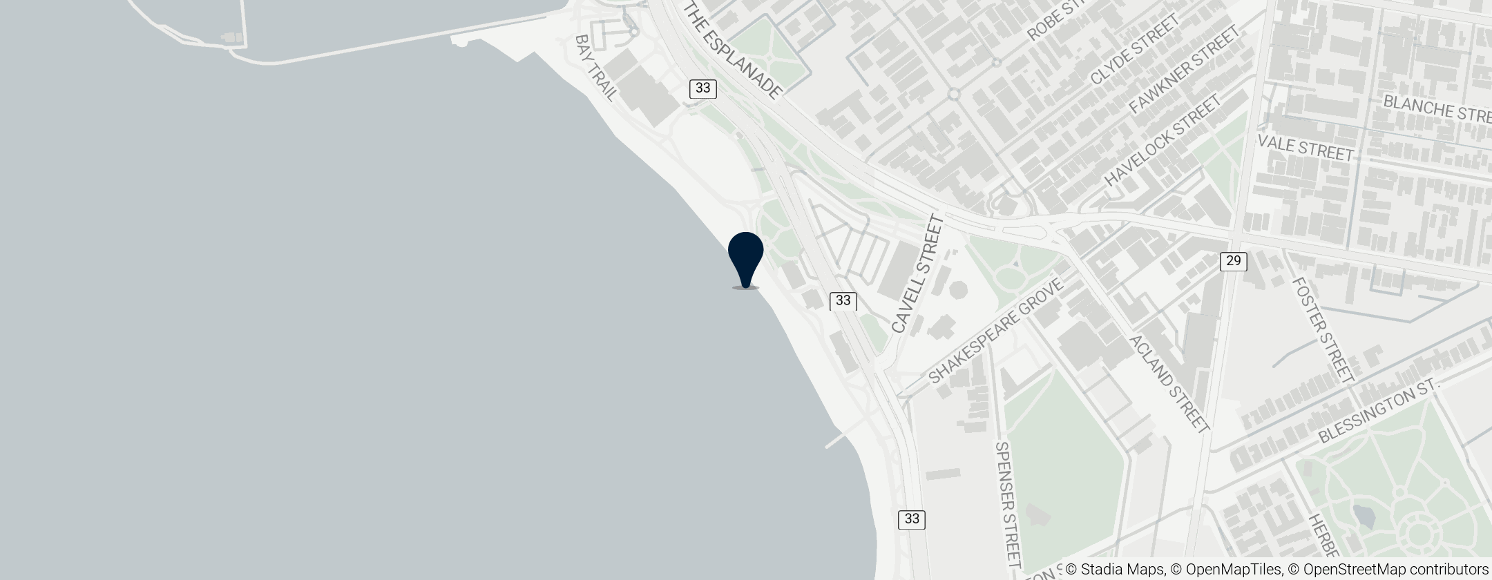 Map of St Kilda Beach