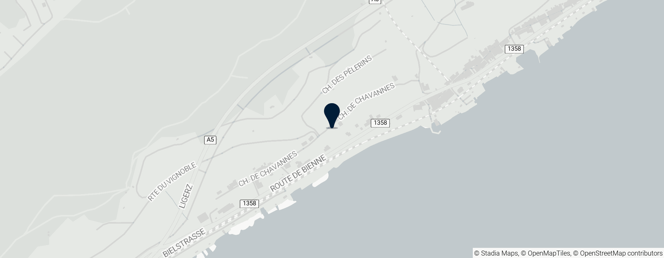 Map of Vineyard Museum of the Lake of Biel 