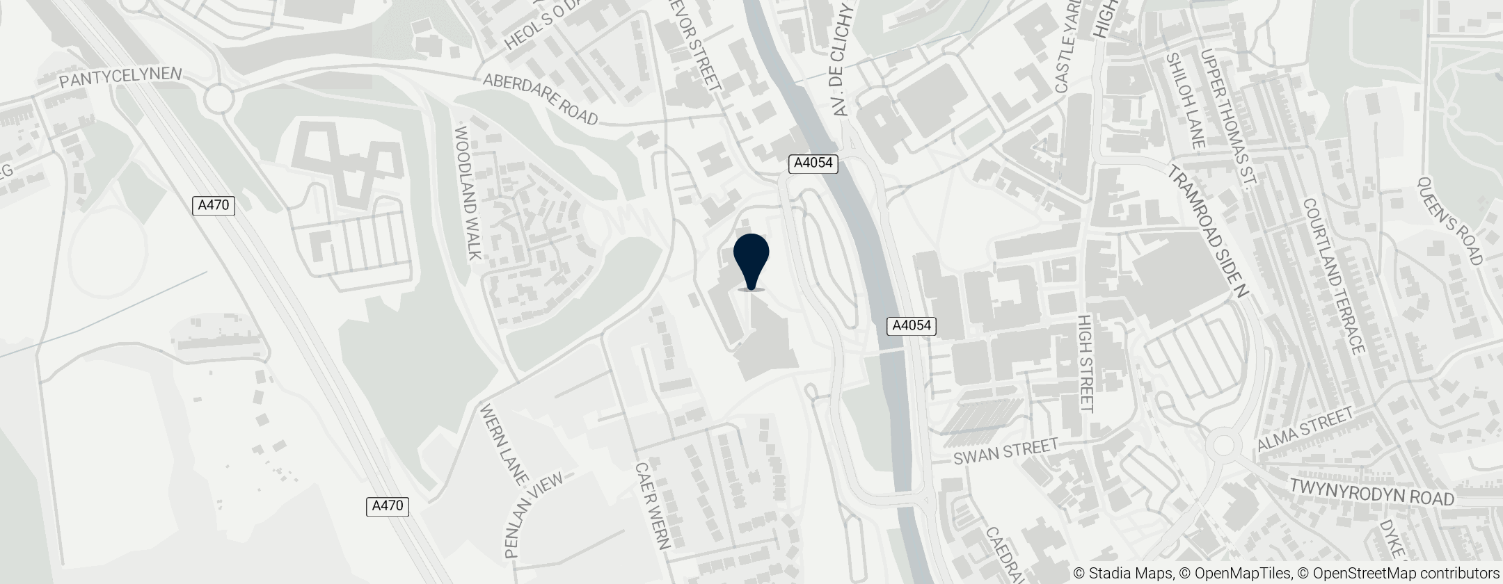 Map of Merthyr Tydfil College